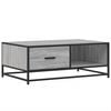 vidaXL Table basse sonoma gris 90x57x35 cm bois d'ing&eacute;nierie et m&eacute;tal