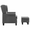vidaXL Fauteuil avec repose-pied Gris clair Tissu