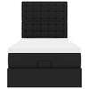 VidaXL Lit ottoman avec matelas noir 90x190 cm similicuir