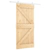 vidaXL Porte coulissante Naturel et Blanc 100 x 210 cm