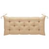 vidaXL Banc de jardin avec coussin 120 cm Bois d'acacia massif