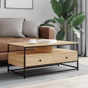 vidaXL Table basse ch&ecirc;ne sonoma 100x51x45 cm bois d'ing&eacute;nierie