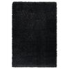 vidaXL Tapis shaggy à poils hauts Noir 160x230 cm 50 mm
