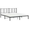vidaXL Cadre de lit m&eacute;tal sans matelas avec t&ecirc;te de lit noir 183x213cm
