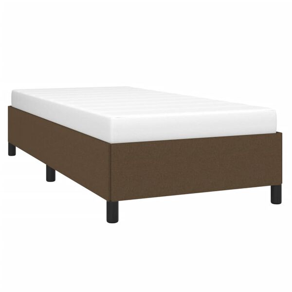 vidaXL Cadre de lit sans matelas marron foncé 90x200 cm tissu