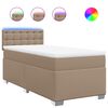vidaXL Sommier &agrave; lattes de lit avec matelas Cappuccino 90x190 cm
