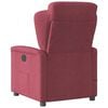 vidaXL Fauteuil de massage inclinable &eacute;lectrique Rouge bordeaux Tissu
