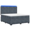 vidaXL Lit boxspring avec matelas Gris fonc&eacute; 140 x 200 cm Velours