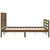 vidaXL Cadre de lit sans matelas marron miel 140x190 cm bois massif