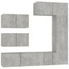 vidaXL Ensemble de meubles TV 6 pcs Gris b&eacute;ton Bois d'ing&eacute;nierie