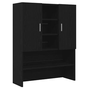vidaXL Meuble pour machine &agrave; laver ch&ecirc;ne noir 70,5x25,5x90 cm