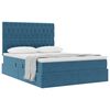 vidaXL Lit avec rangement et matelas Bleu fonc&eacute; 140 x 190 cm Velours