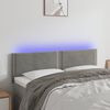 vidaXL T&ecirc;te de lit &agrave; LED Gris clair 144x5x78/88 cm Velours
