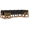 vidaXL Ensemble de canap&eacute;s d'ext&eacute;rieur 7 pc Naturel et noir