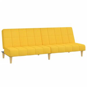 vidaXL Canap&eacute;-lit &agrave; 2 places jaune tissu