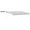 vidaXL Auvent r&eacute;tractable &eacute;lectrique Gris clair et blanc 4 &times; 3,5 m