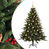 vidaXL Sapin de No&euml;l artificiel avec boules 120 cm 150 LED Blanc chaud