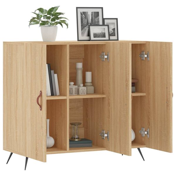 vidaXL Buffet ch&ecirc;ne sonoma 90x34x80 cm bois d'ing&eacute;nierie