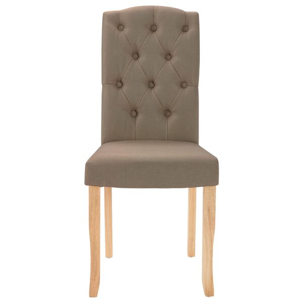 vidaXL Chaises &agrave; manger lot de 6 taupe tissu