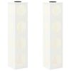 vidaXL Lumi&egrave;re de chemin LED solaire 2 pcs Blanc Acier lamin&eacute; &agrave; froid