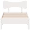 vidaXL Cadre de lit sans matelas blanc 75x190 cm bois de pin massif