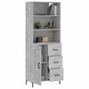 vidaXL Buffet haut Gris b&eacute;ton 69,5x34x180 cm Bois d'ing&eacute;nierie
