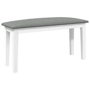 vidaXL Banc 90 cm blanc bois massif caoutchouc