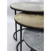 HSM Collection Ensemble de tables basses 3 pcs Fletcher Ovale