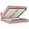 vidaXL Lit ottoman avec matelas et LED Rose 180x200 cm velours
