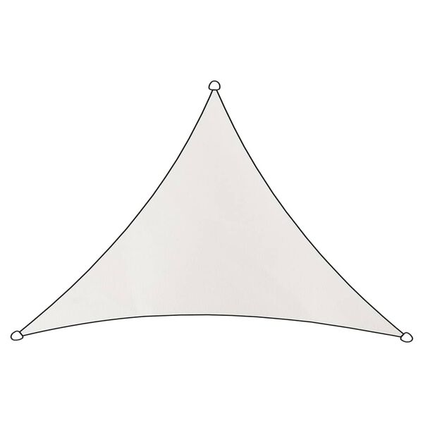 Livin'outdoor Tissu d'ombrage Como Polyester Triangle 3x2,5x2,5m Blanc