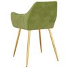 vidaXL Chaises &agrave; manger lot de 6 vert clair velours