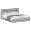 vidaXL Cadre de lit avec rangement Sonoma gris 180 x 200 cm