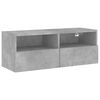 vidaXL Meuble TV mural gris b&eacute;ton 80x30x30 cm bois d'ing&eacute;nierie