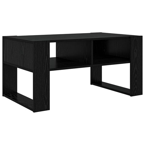 vidaXL Table basse Ch&ecirc;ne noir 92 x 53 x 45 cm Bois d'ing&eacute;nierie