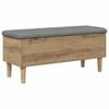 vidaXL Banc de rangement avec coussin Ch&ecirc;ne artisanal 102 x 42 x 46 cm