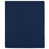vidaXL Drap-housse Jersey Bleu marine 90x200 cm Coton