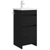 vidaXL Meuble de salle de bain avec &eacute;vier Ch&ecirc;ne noir 42 x 40 x 84,5 cm