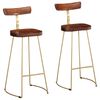 vidaXL Tabourets de bar lot de 2 49x43x103 cm bois de manguier massif
