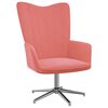 vidaXL Chaise de relaxation avec tabouret Rose Velours