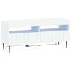 vidaXL Meuble TV LED ZWOLLE 100 x 35 x 43 cm Blanc Bois d'ing&eacute;nierie