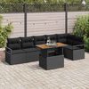 vidaXL Ensemble de salle &agrave; manger pour jardin 7 pcs Noir et Marron