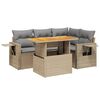 vidaXL Salon de jardin avec coussins 5 pcs beige r&eacute;sine tress&eacute;e