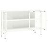 vidaXL Buffet Blanc 105x35x70 cm Acier et verre