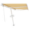 vidaXL Auvent automatique sur pied 350x250 cm Jaune/Blanc
