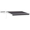 vidaXL Auvent r&eacute;tractable &eacute;lectrique Anthracite et blanc 3,5 x 2,5 m