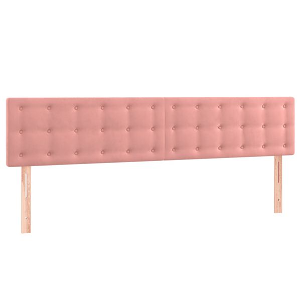 vidaXL T&ecirc;tes de lit 2 pcs Rose 100x5x78/88 cm Velours