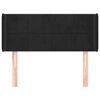 vidaXL T&ecirc;te de lit avec oreilles Noir 93x16x78/88 cm Velours