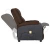 vidaXL Fauteuil de massage marron fonc&eacute; similicuir et tissu