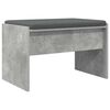 vidaXL Banc d'entr&eacute;e avec coussin Gris b&eacute;ton 63 x 38 x 40 cm