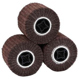 vidaXL Rouleaux de pon&ccedil;age 3 pi&egrave;ces Marron 12 x 12 x 10 cm